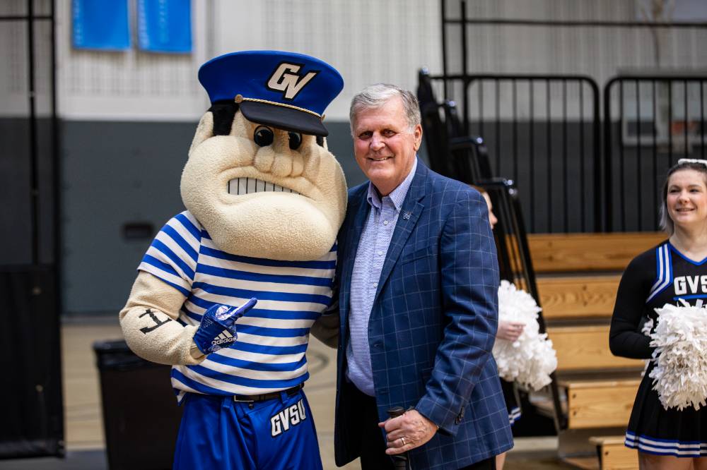 Haas posing with Willy